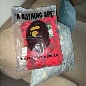Bape Red Camo Zip Up Sweater